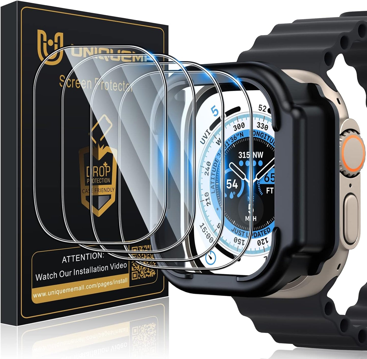 Ultra Clear Tempered Glass Protector for iWatch Ultra