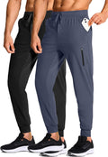 Men's Athletic Joggers Stretch Sweatpants with Zipper Pockets