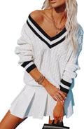 Womens V Neck Oversized Sweaters for Trendy Fall Fashion
