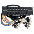 Seismic Audio Rack Mount 24 Channel TRS Combo Splitter Snake Cable