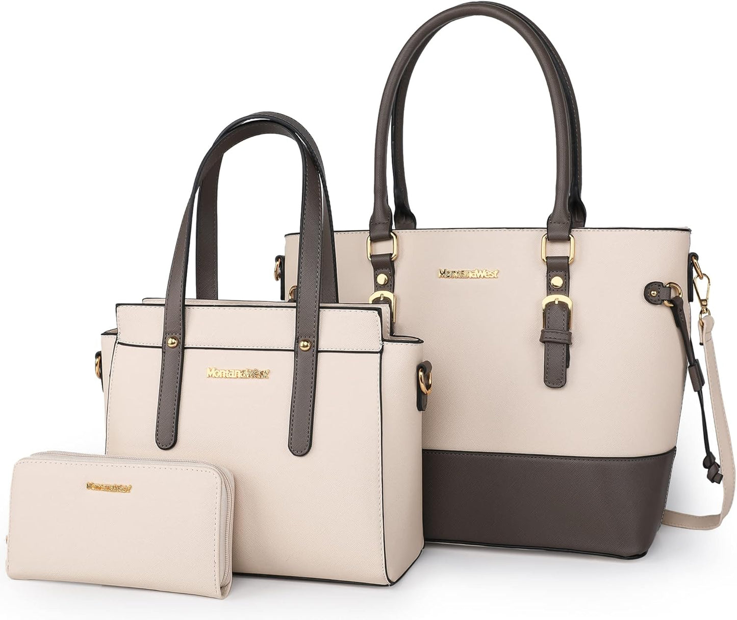 Montana West 3PCS Purses Set for Women - Tote and Wallet Combo