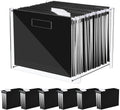 24 Hanging File Folder Acrylic Desktop Organizer in Black - Clear