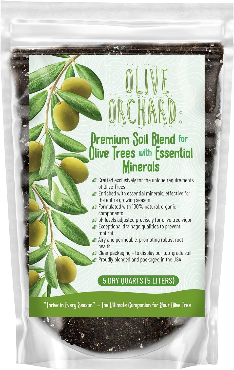 Organic Olive Tree Potting Mix for Healthy Growth Indoors & Outdoors
