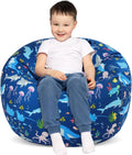 Kids Stuffed Animal Storage Beanbag - Toy Organizer 32'' Cover