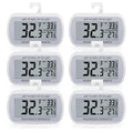 AEVETE Waterproof Refrigerator Thermometer 6 Pack - Large LCD Readable