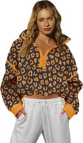 Half Zip Sweatshirt Women Oversized Sherpa Jacket - Cozy Fit