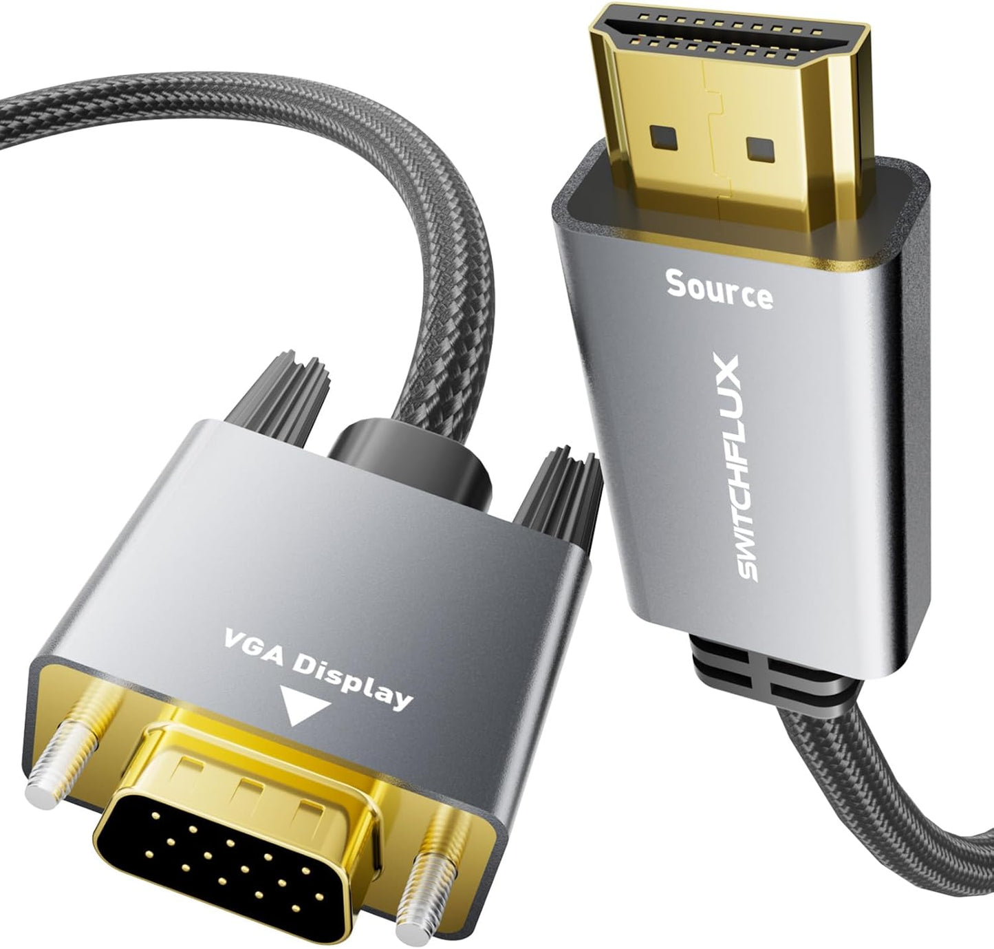 Ultimate HDMI to VGA Adapter: 1080P@60Hz, Metal Case, Nylon Cable