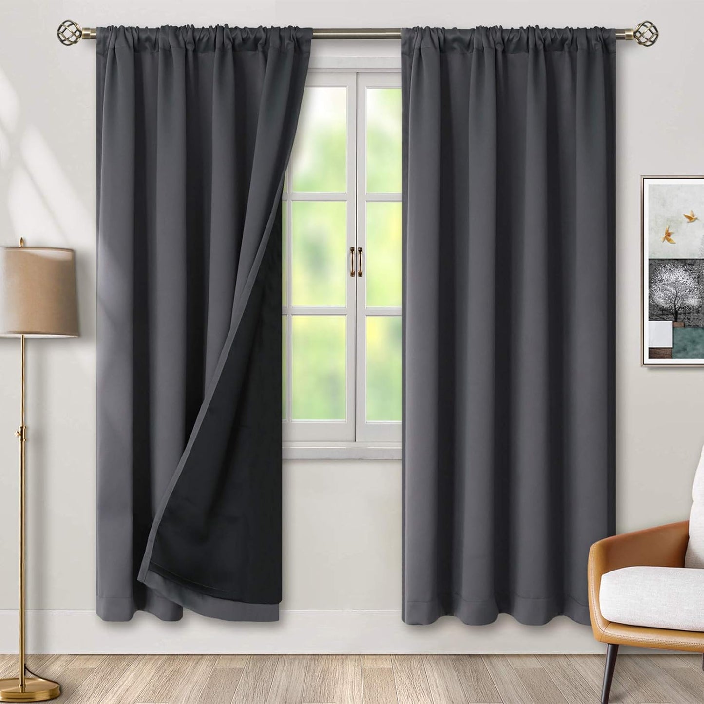 BGment Thermal Insulated Blackout Curtains for Bedroom Privacy