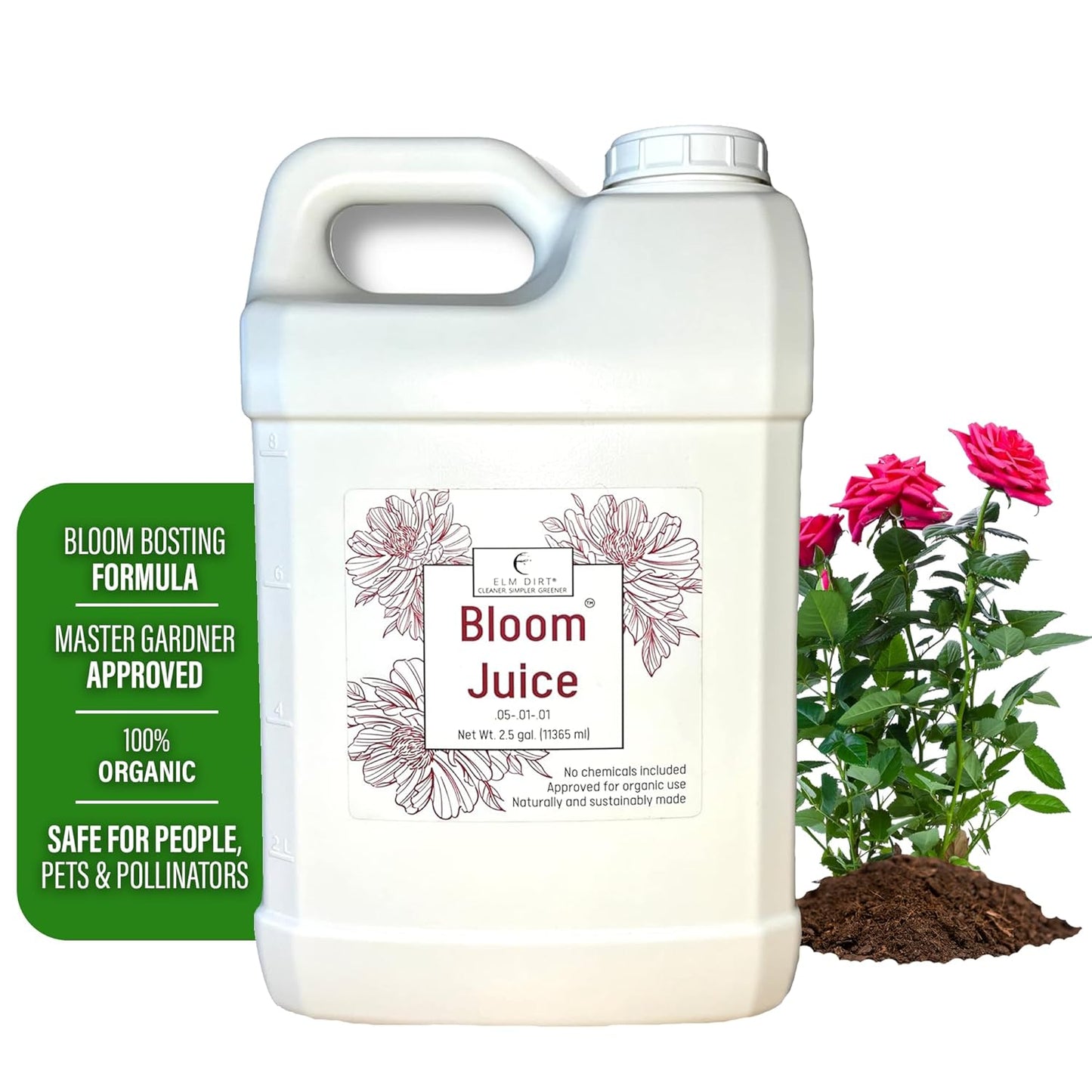 Elm Dirt's Bloom Juice for All Flowering Plants - Organic Elixir