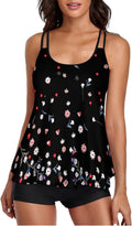 Womens Tankini Swimsuit Two Piece with Boyshorts - Tummy Control
