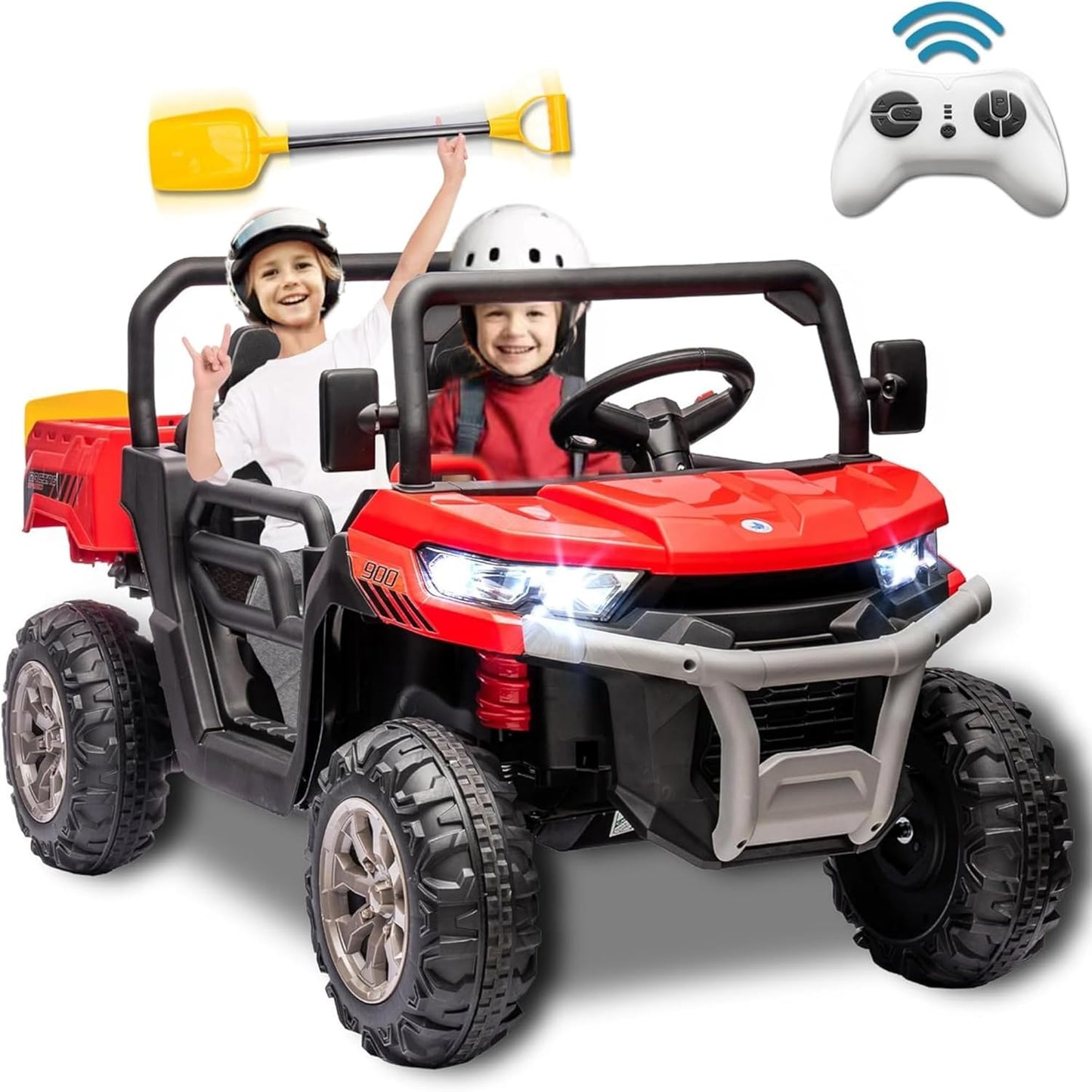 24V Ride on Toys for Big Kids with Remote Control and Dump Bed