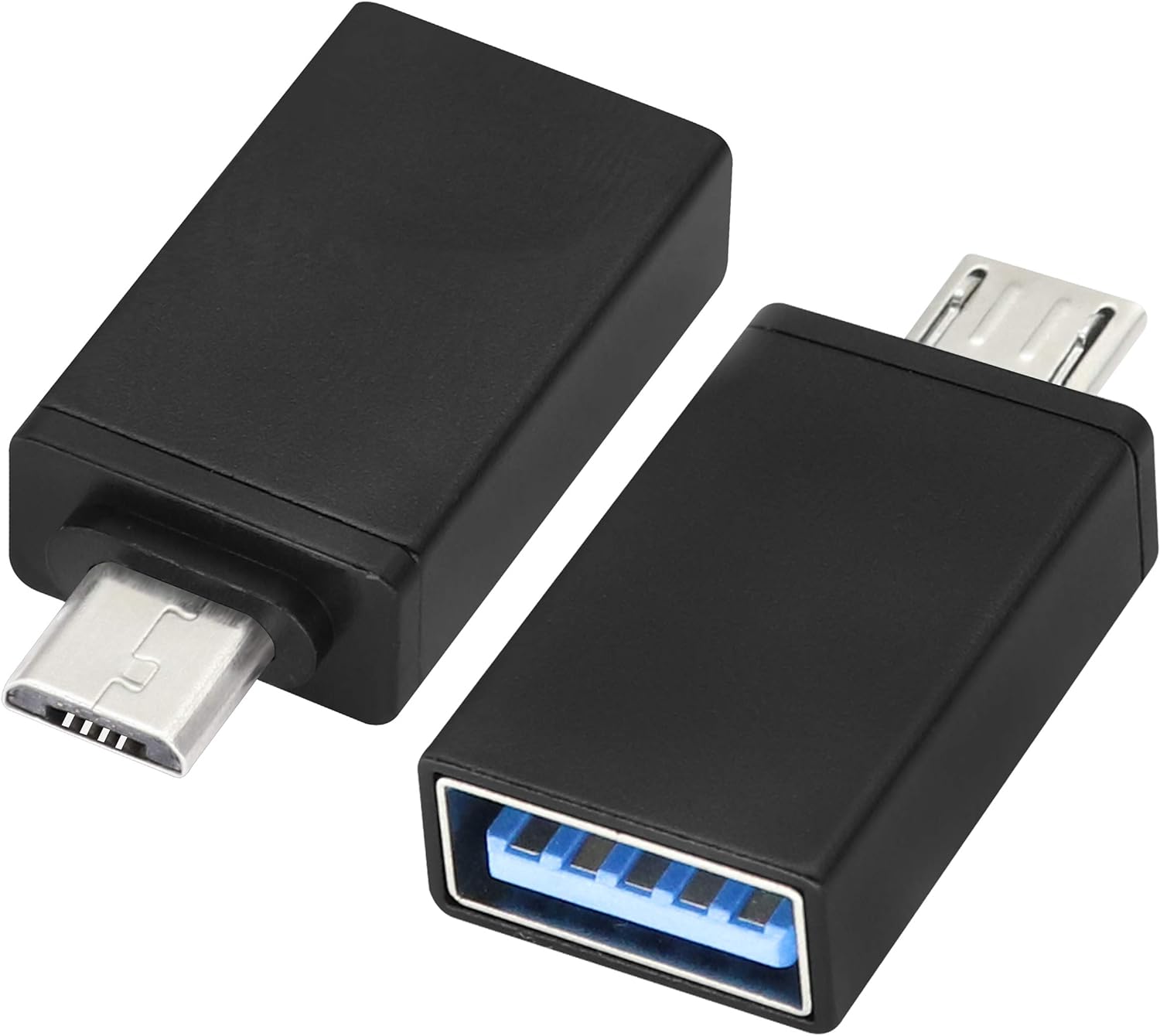 Fast Data Transfer: OTG Micro USB Adapter 2-Pack