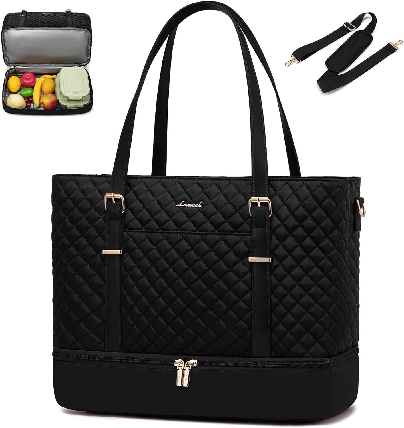 LOVEVOOK Lunch Tote Bag for Women with Insulated Compartment