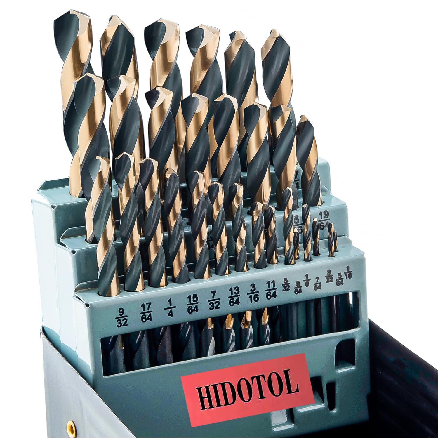 Drill Bit Set 29Pcs High Speed Steel with Indexed Storage Case