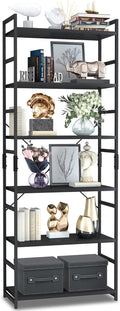 NUMENN 6 Tier Bookshelf Tall Bookcase Shelf Storage Organizer - Modern