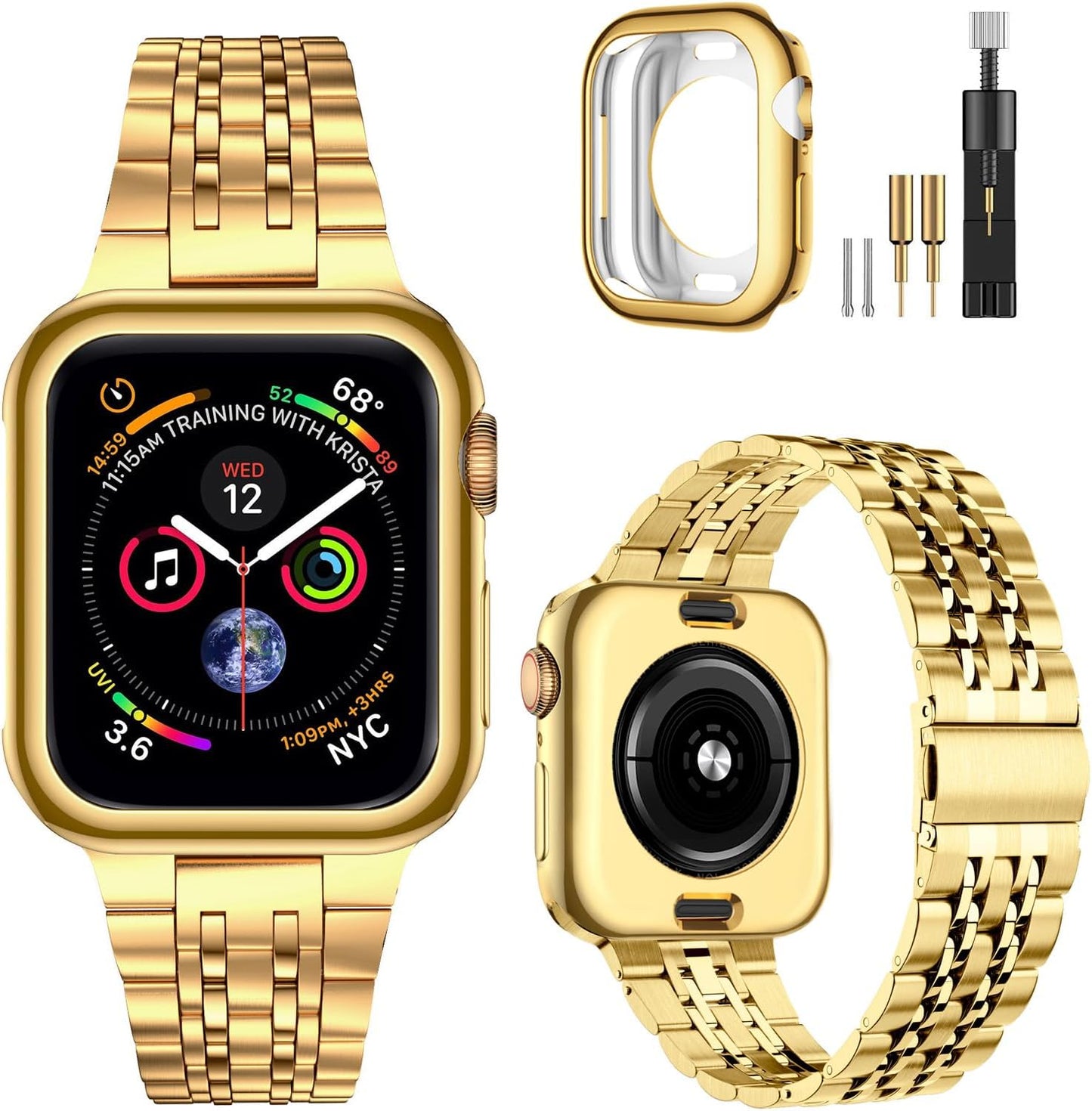 Gold Stainless Steel Band for Apple Watch 10
