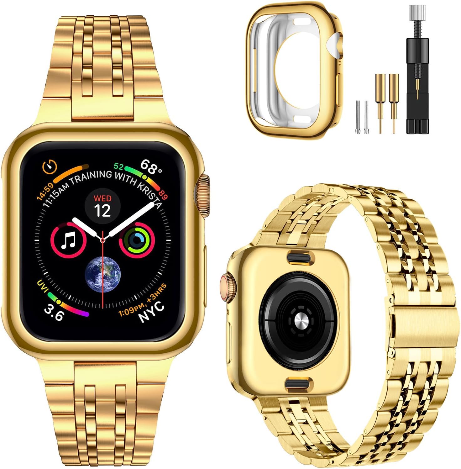 Gold Stainless Steel Band for Apple Watch 10