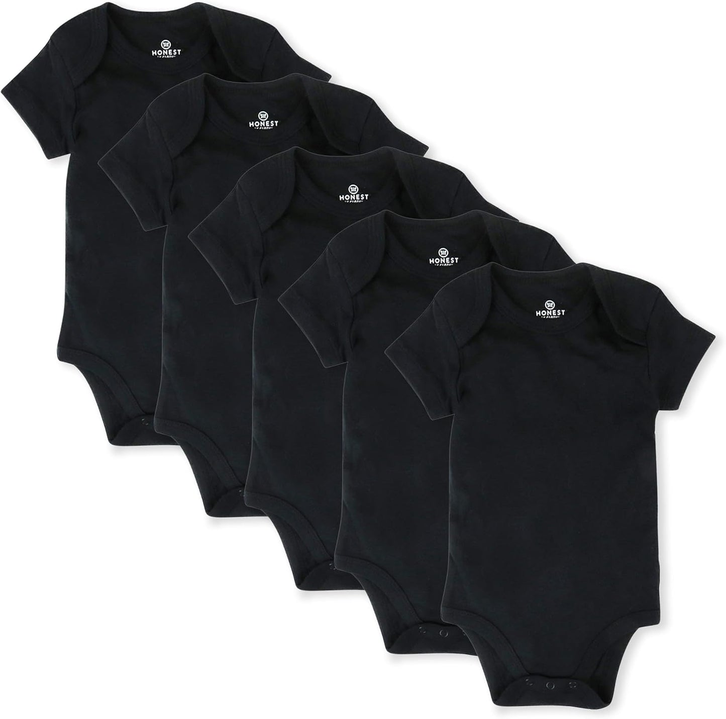 HonestBaby 5-Pack Short Sleeve Bodysuits for Infant Boys