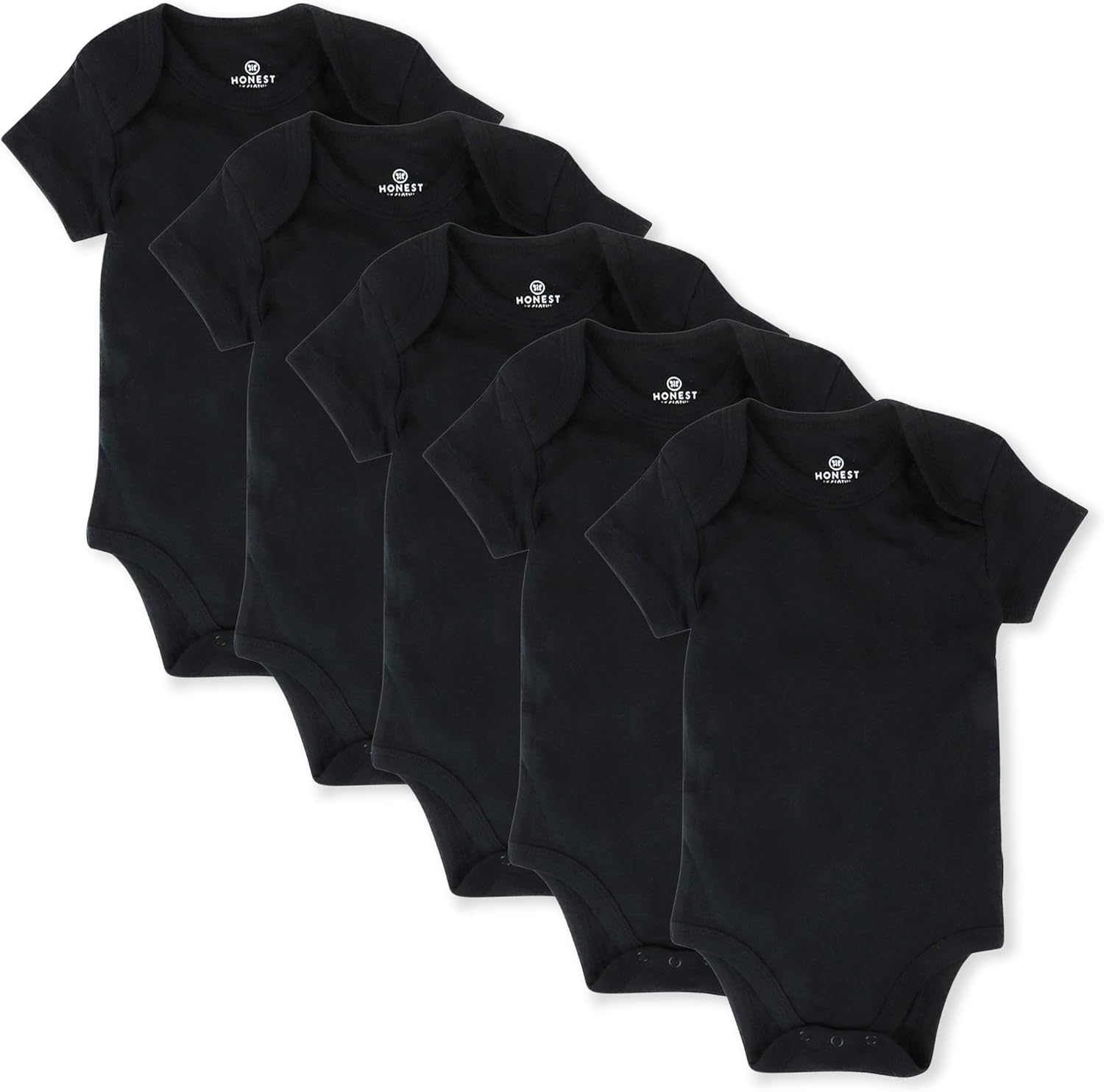 HonestBaby 5-Pack Short Sleeve Bodysuits for Infant Boys