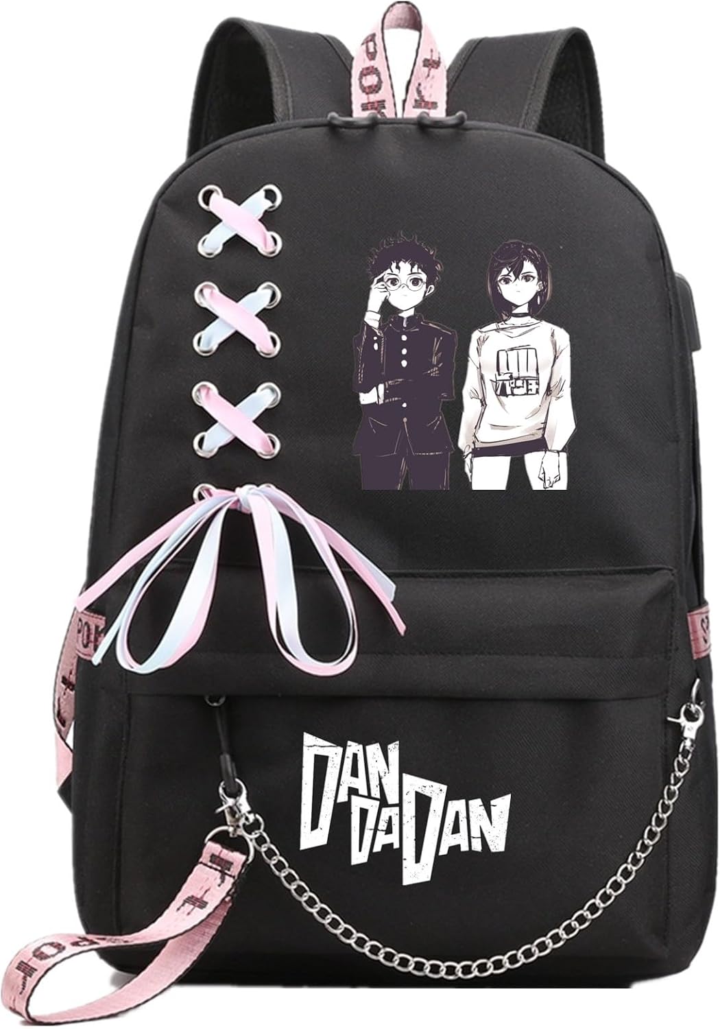 Anime DanDaDan Backpack with USB Port and Headphone Jack