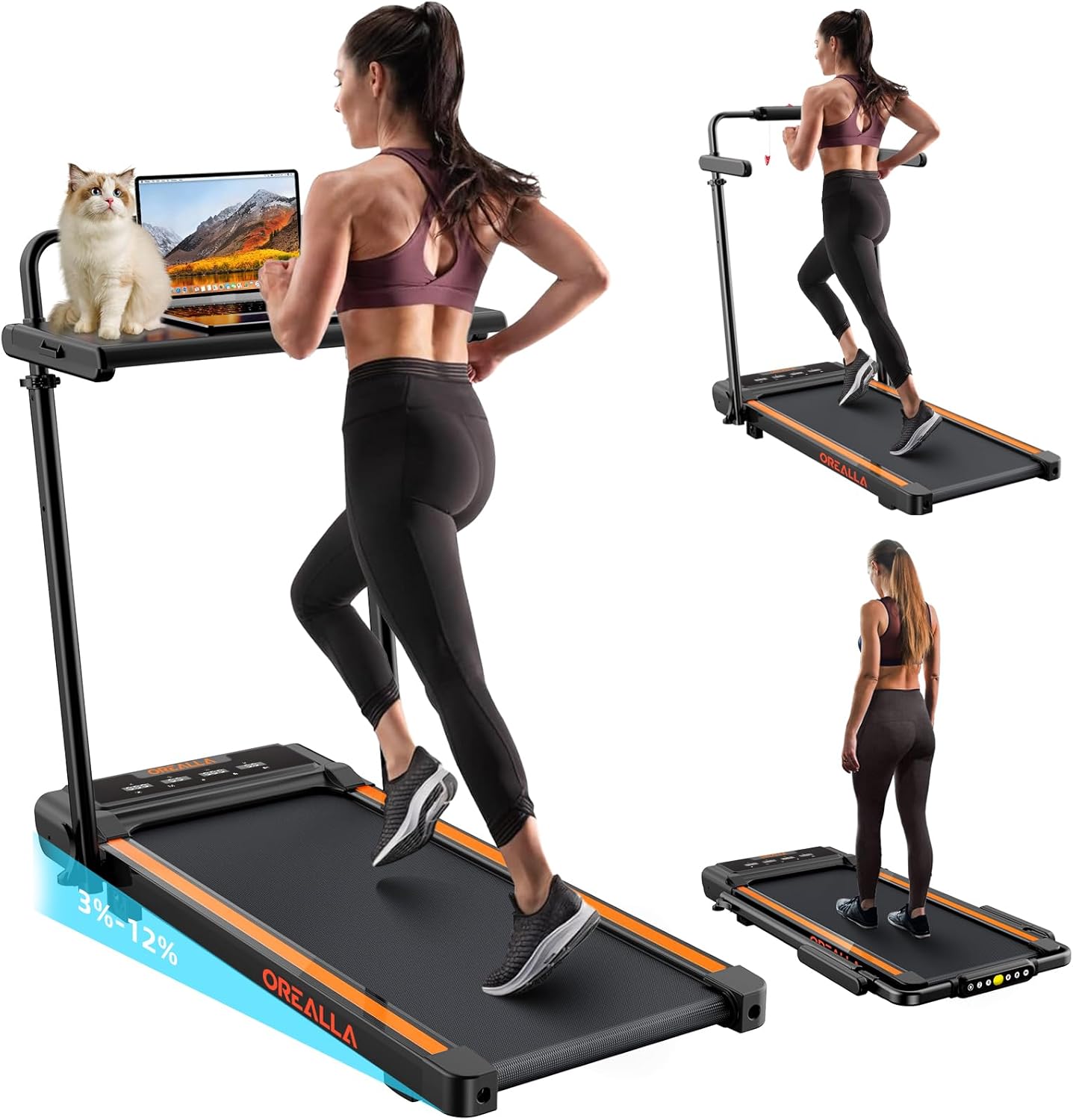 Orealla 3-in-1 Walking Pad Treadmill - Compact & Convenient!