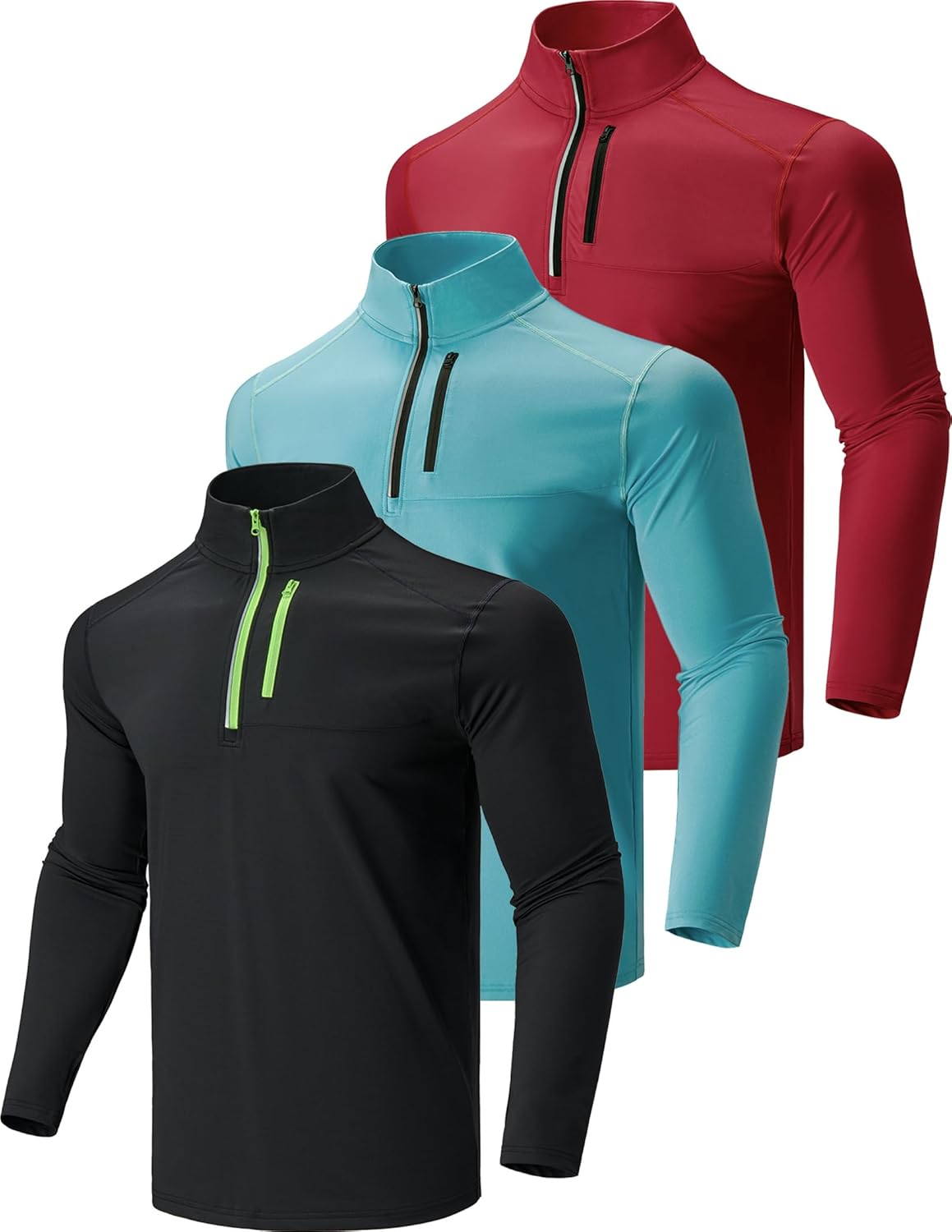 Lightweight Quarter-Zip Pullover 3-Pack for Active Lifestyle