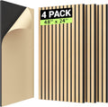 TONOR 4 PCS Wood Slat Panels for Sound Absorbing and Decor