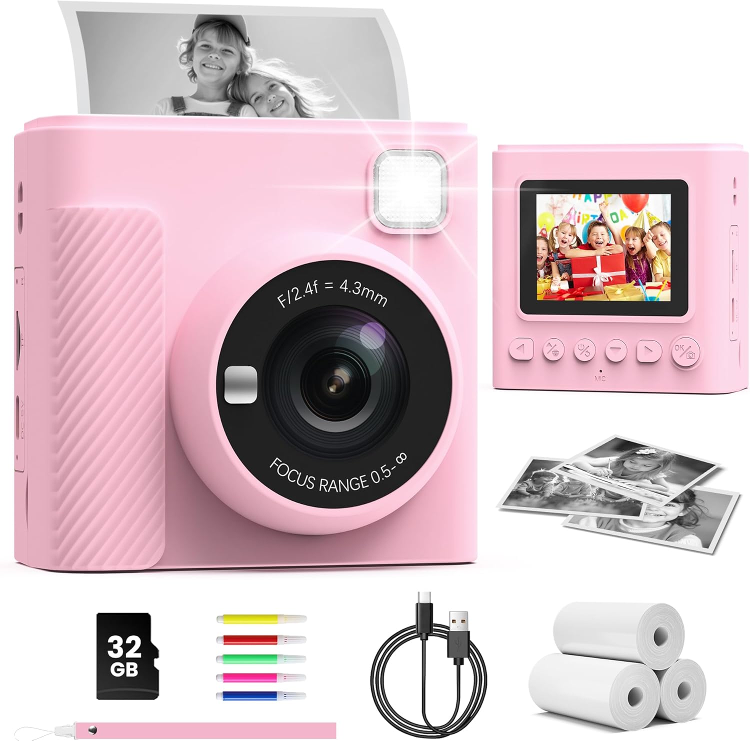 TIATUA Kids Print Camera - Instant Fun! 