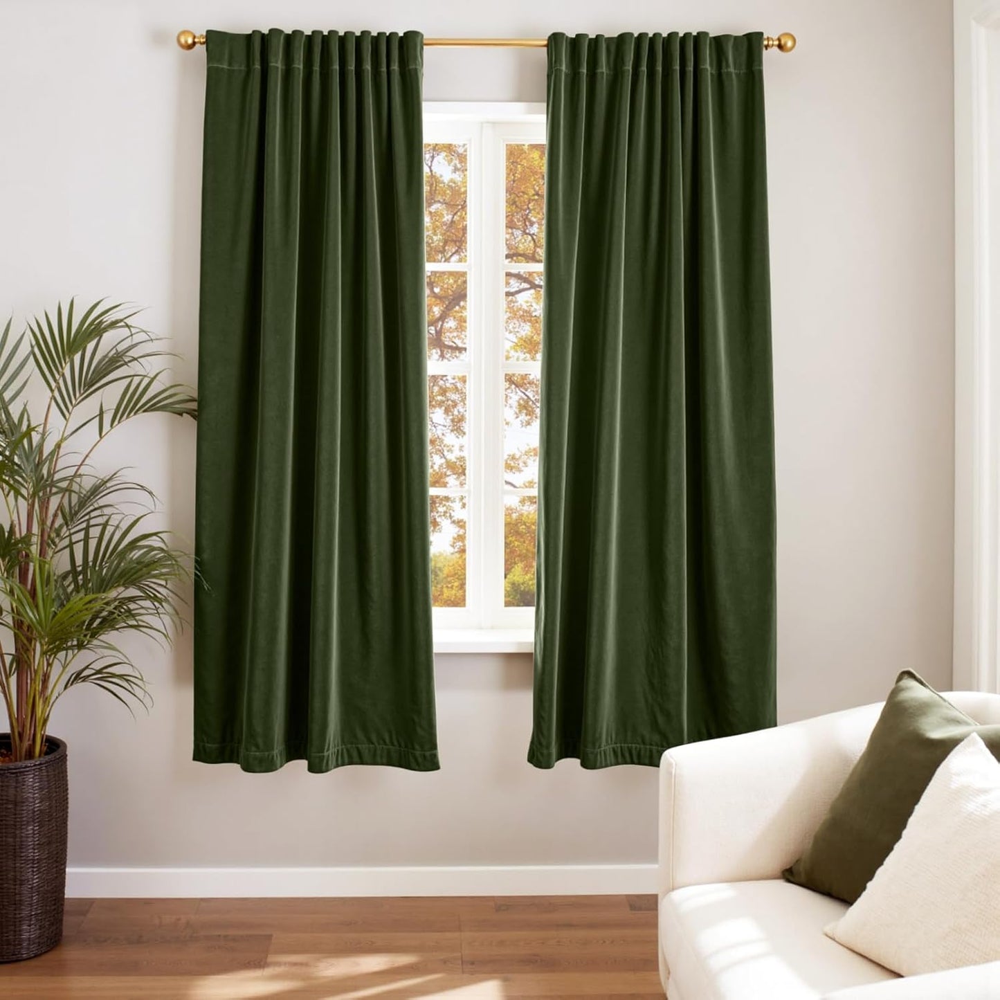 Lazzzy Velvet Blackout Curtains for Luxury Living Room Decor