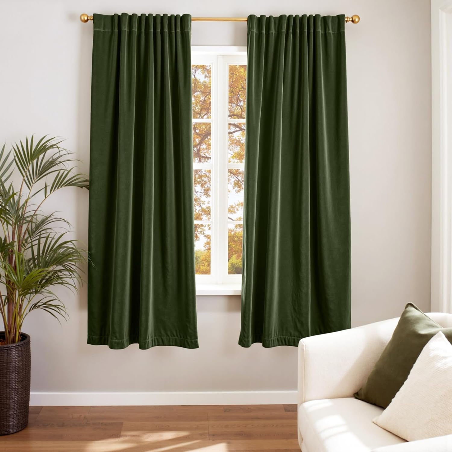 Lazzzy Velvet Blackout Curtains for Luxury Living Room Decor