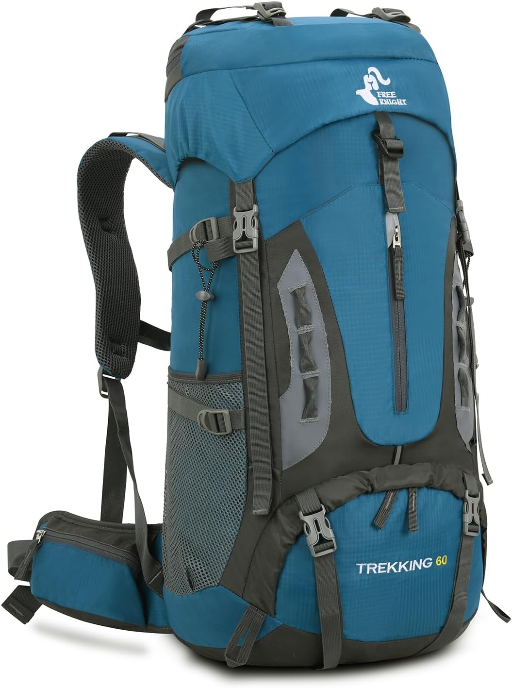 60L Hiking Camping Backpack with Rain Cover for Outdoor Adventures