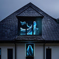 Holographic Rear Projection Screen 60in x 106in - Outdoor Halloween