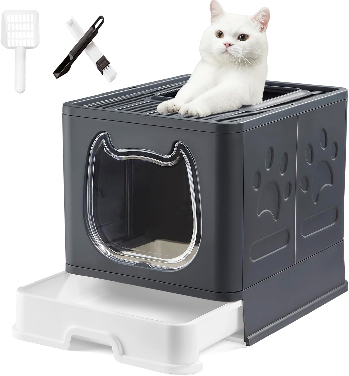 Gefryco Enclosed Cat Litter Box with Lid for Small Cats