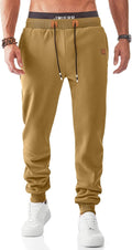JMIERR Men's Cozy Fleece Pants with Practical Zipper Pockets