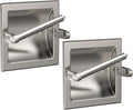 Recessed Pivoting Toilet Paper Holder 2 Pack in Brushed Nickel
