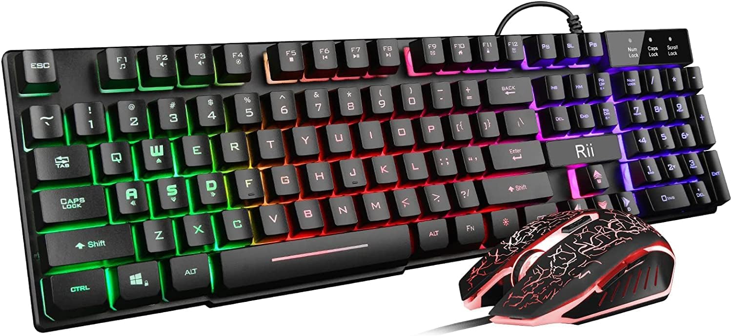Rii Rainbow Backlit Gaming Combo