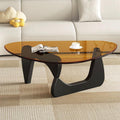 Modern Glass Coffee Table for Living Room - Sleek Mid Century Small