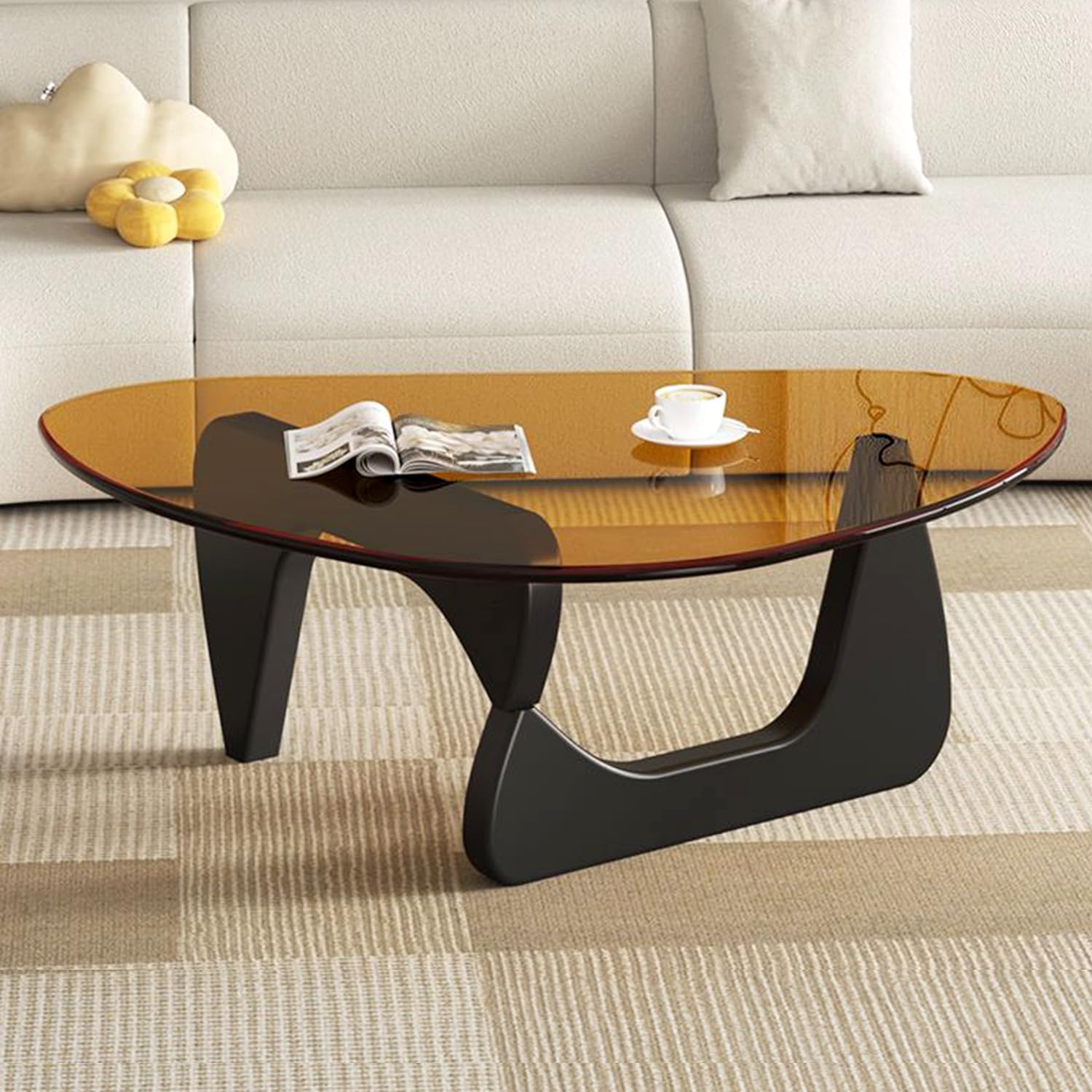 Modern Glass Coffee Table for Living Room and Office Use