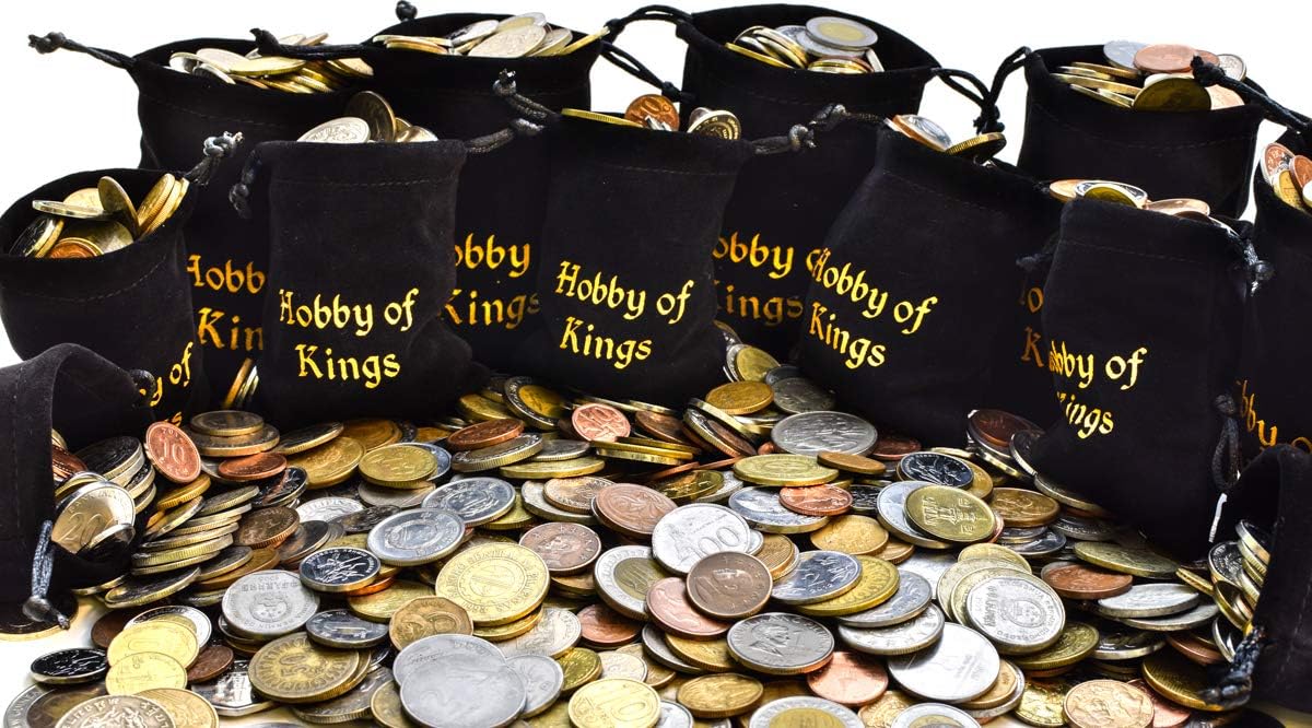 100 Different Coins from Many Countries for Collectors and Kids