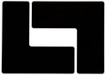 ToughStripe L Shape Floor Marking Tape 3in x 8in Black - Durable