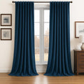 Topfinel 96 in Blue Velvet Blackout Curtains - Warm, Noise Reducing