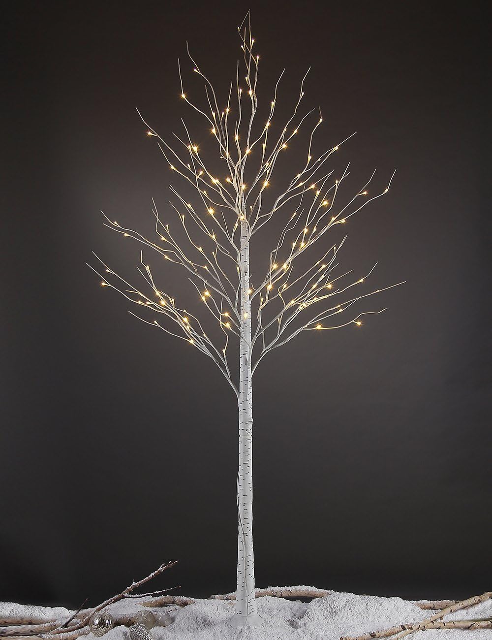 Lightshare LED Birch Tree 8-Feet for Home and Garden Decor
