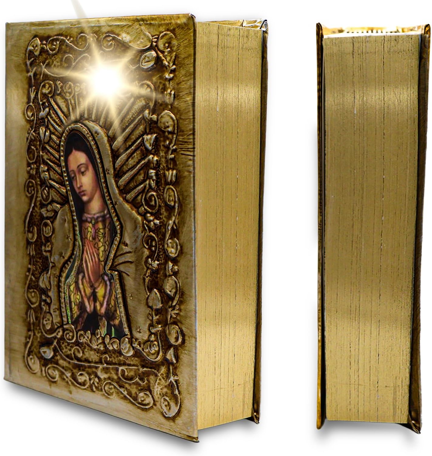 Catholic Spanish Bible with Virgen de Guadalupe Cover - Large Print