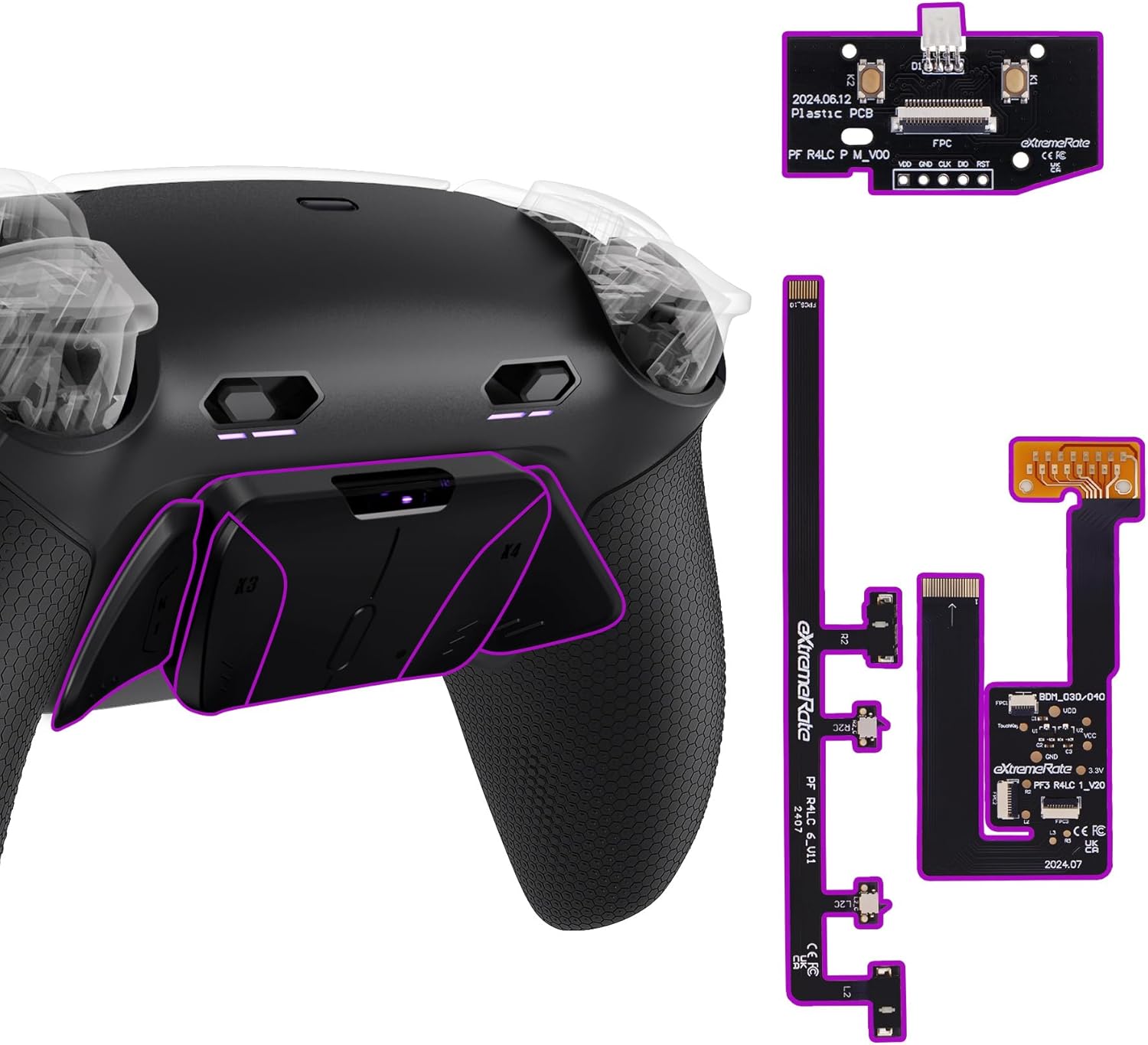 eXtremeRate RISE4 Plus MAX Back Paddles Kit for PS5 Controller