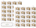 Wedding Invitations Bundle - 2 Sheets of Forever Rose Stamps with Clip