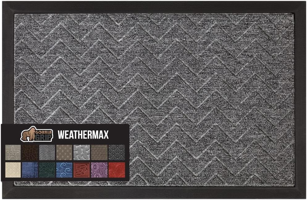 GORILLA GRIP All-Season WeatherMax Doormat for Indoor Outdoor Use