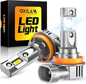 OXILAM H11 LED Bulbs: Ultra Bright 18000LM Halogen Replacement