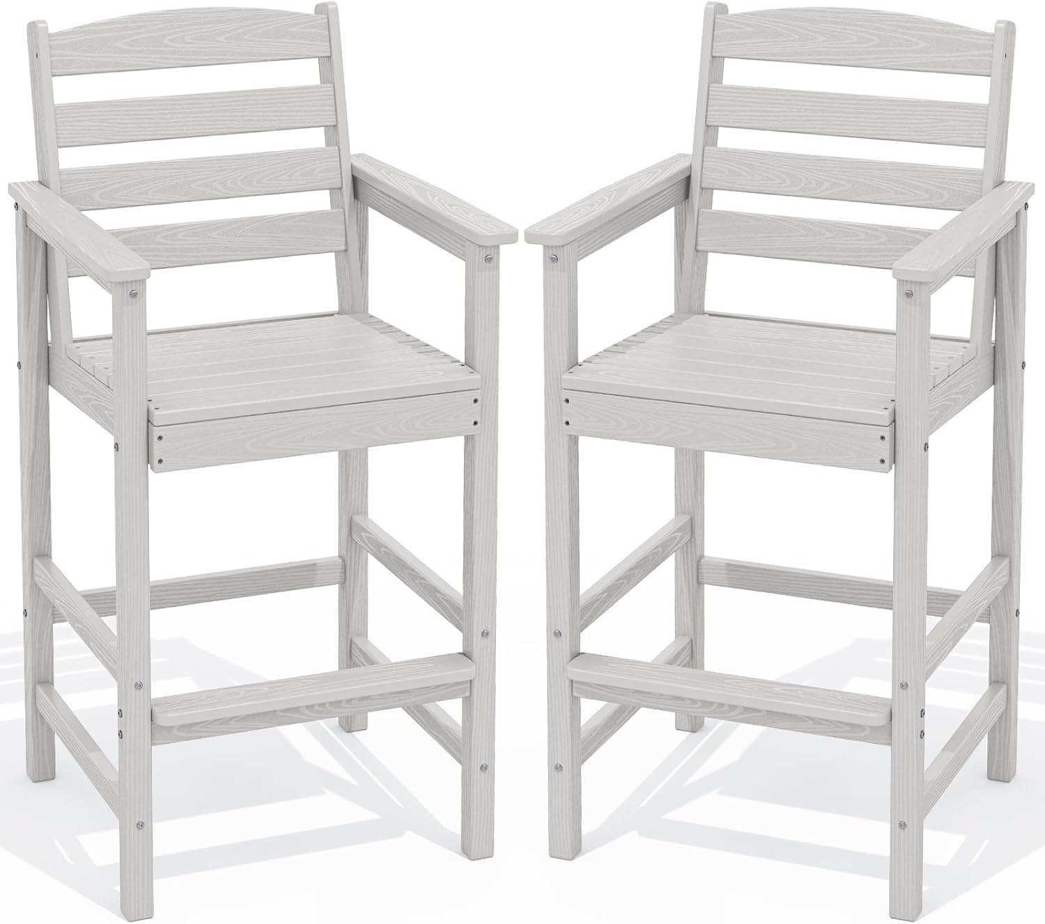 Oversize Adirondack Bar Chairs Set of 2 for Outdoor Relaxation