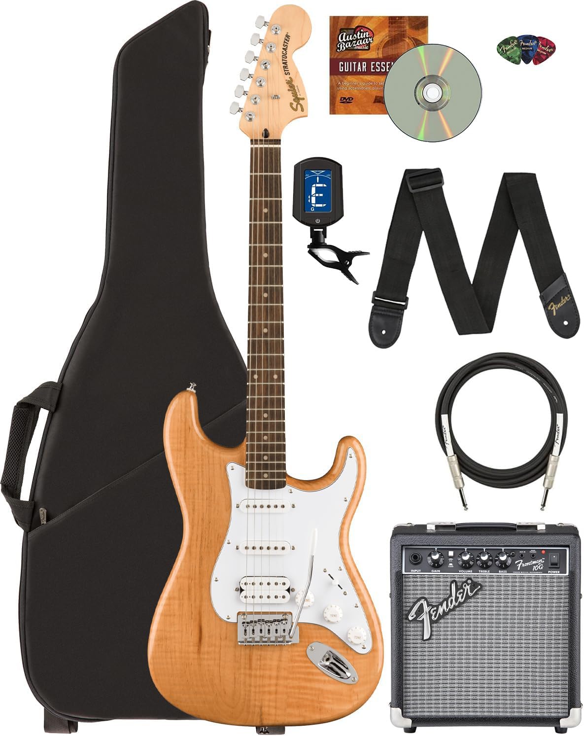 Squier Affinity Stratocaster HSS Bundle with Frontman 10G Amp
