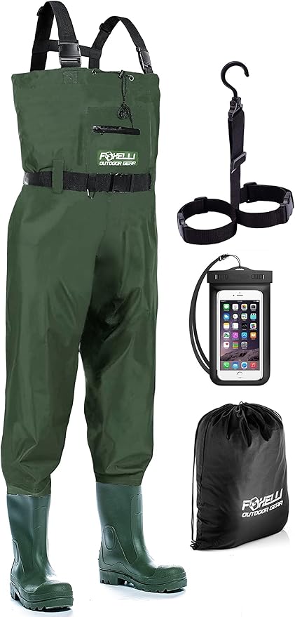 Foxelli Chest Waders for Hunting and Fishing - Waterproof Design